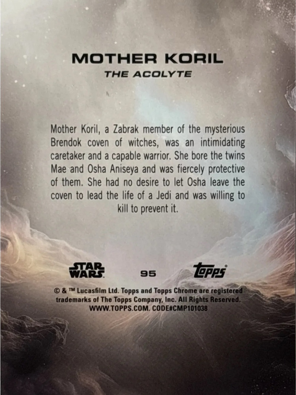 Topps Chrome Star Wars Mother Koril - Picture 2 of 2